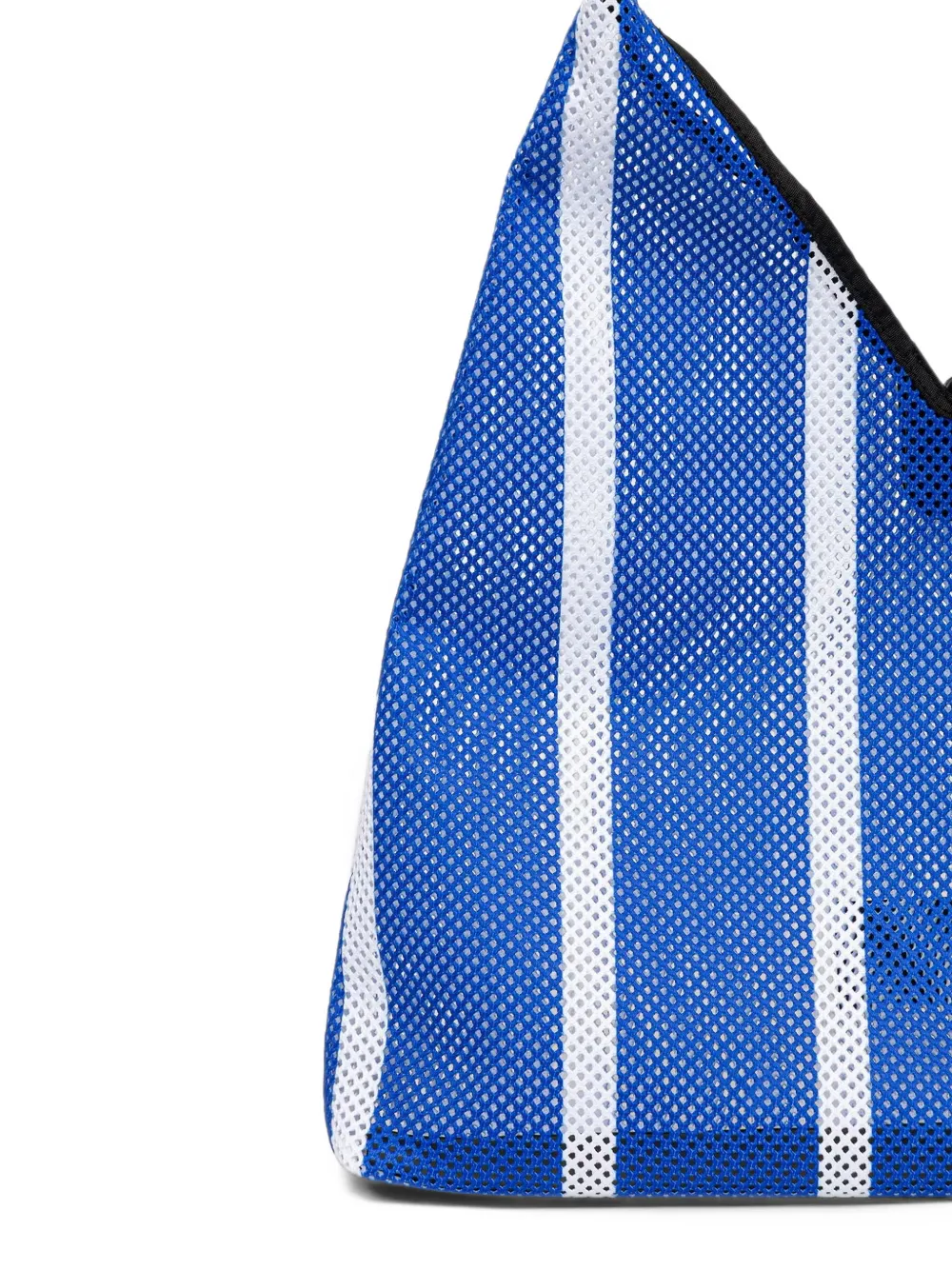 Karl Lagerfeld Jeans striped mesh tote bag Blauw