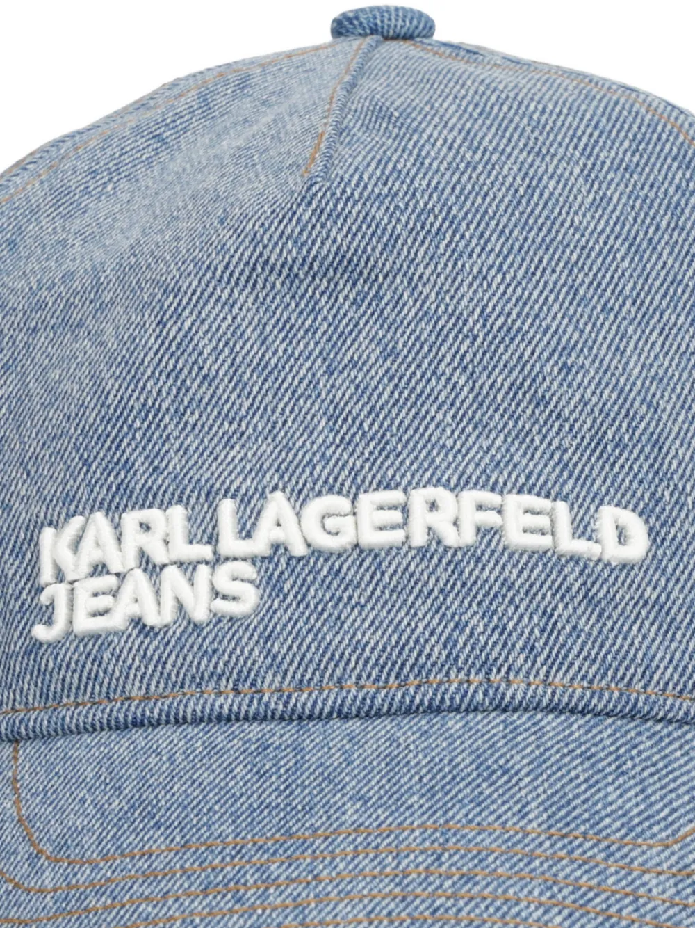 Karl Lagerfeld Jeans Pet met geborduurd logo Blauw