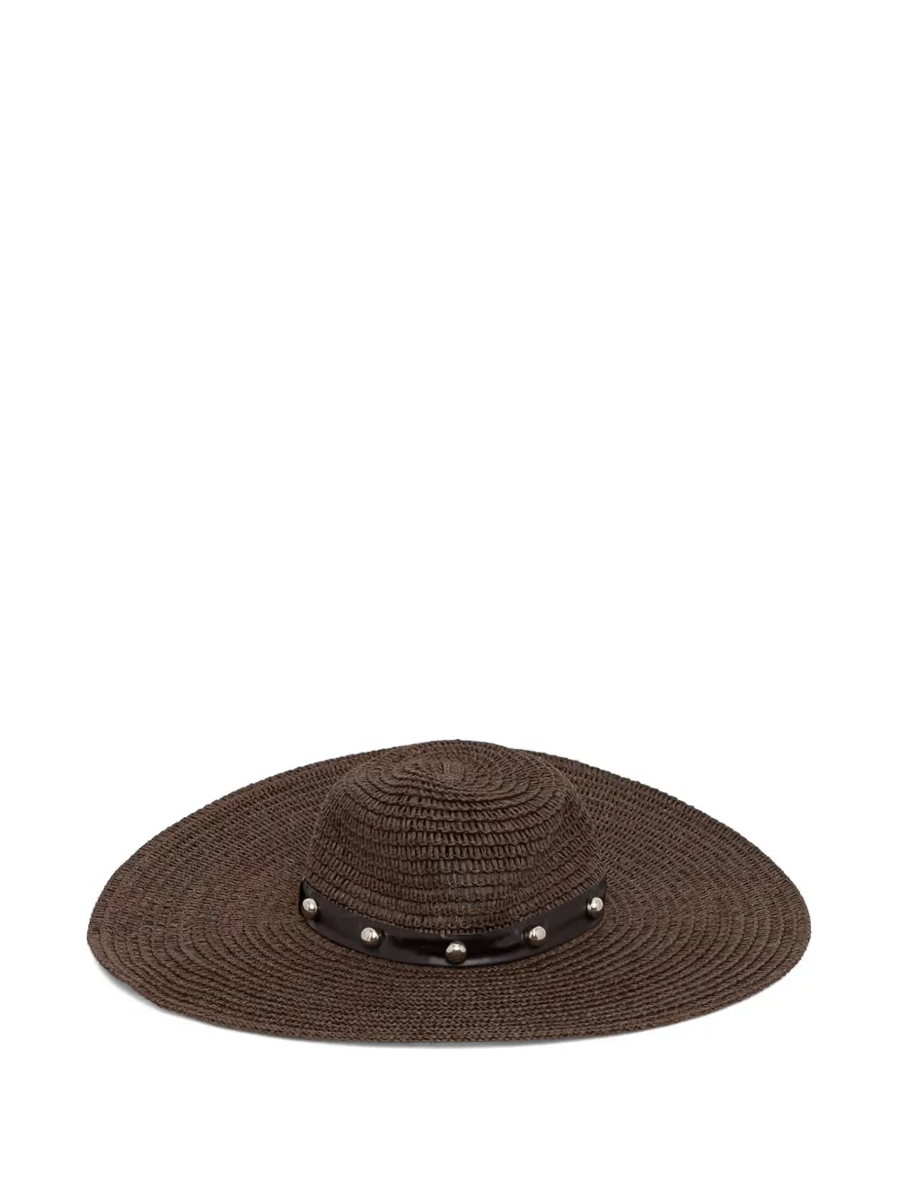 LIU JO studded wide-brim hat - Marrone