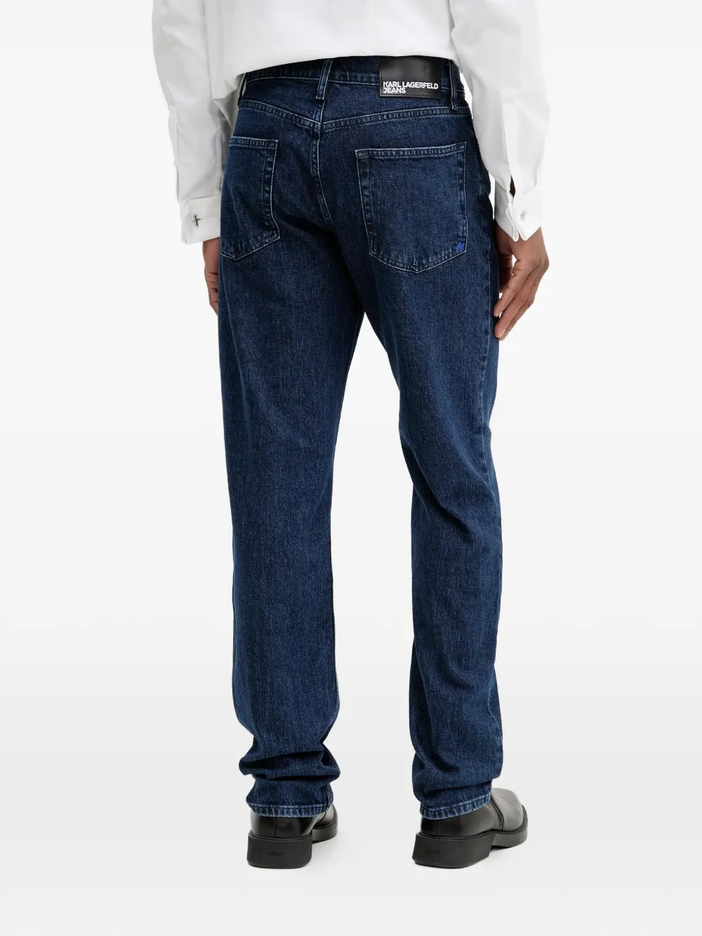 Karl Lagerfeld Jeans met logopatch Blauw