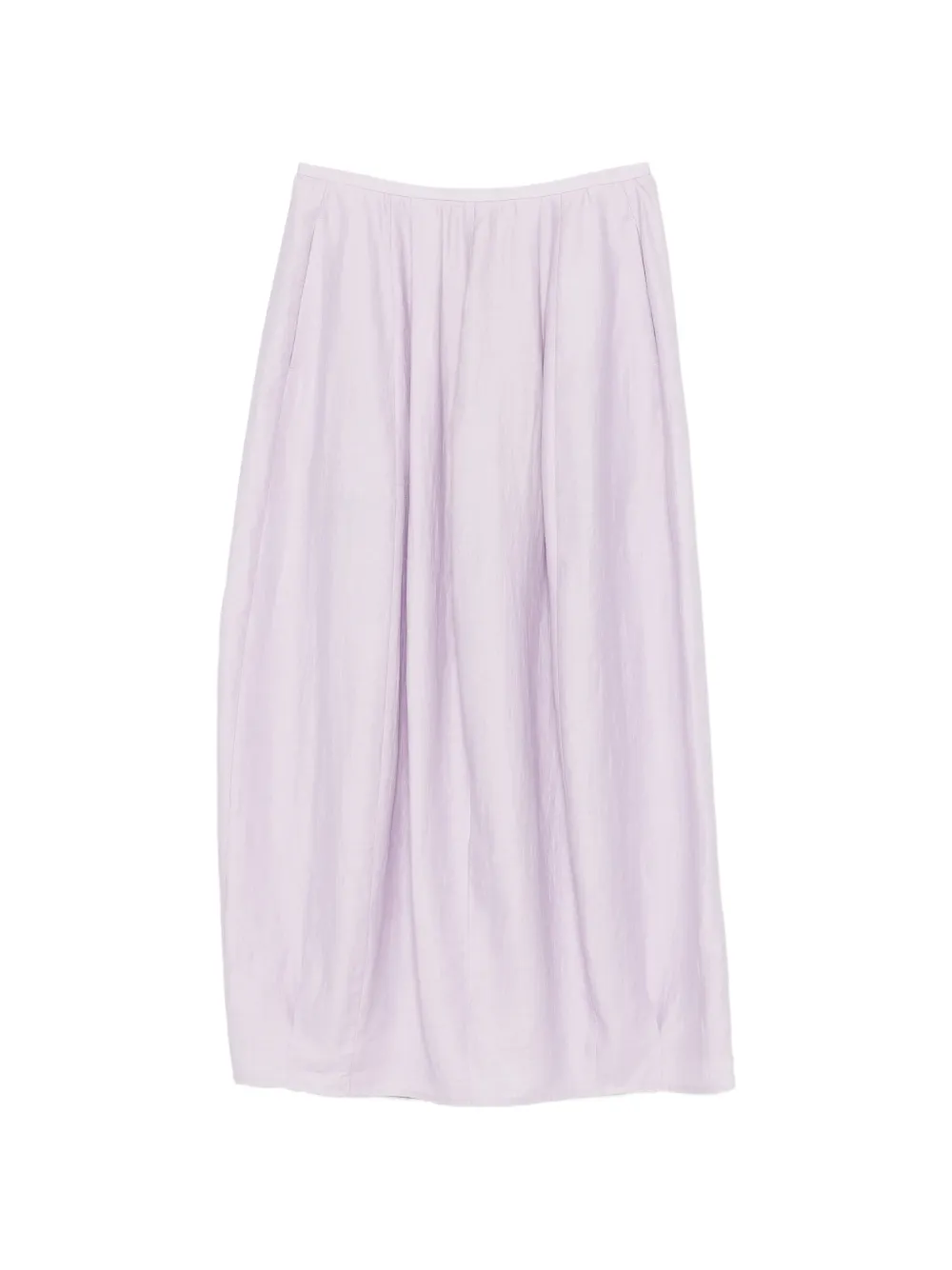 Tela pleated rear-slit skirt - Viola