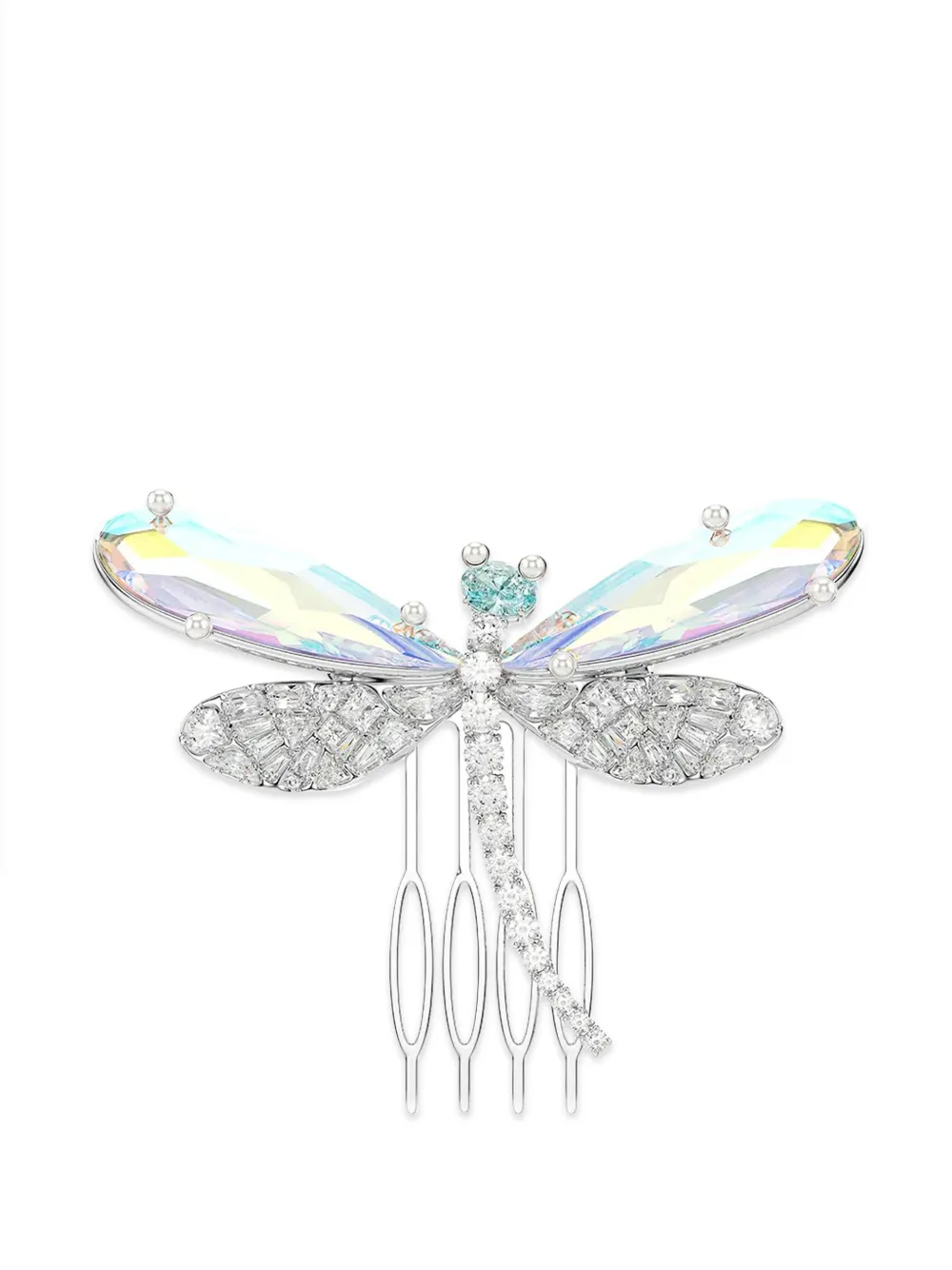 Swarovski x Ariana Grande dragonfly crystal-embellished hair comb - women - Rhodium Plated Metal/Swarovski Crystal/Cubic Zirconia - One Size - · One Size