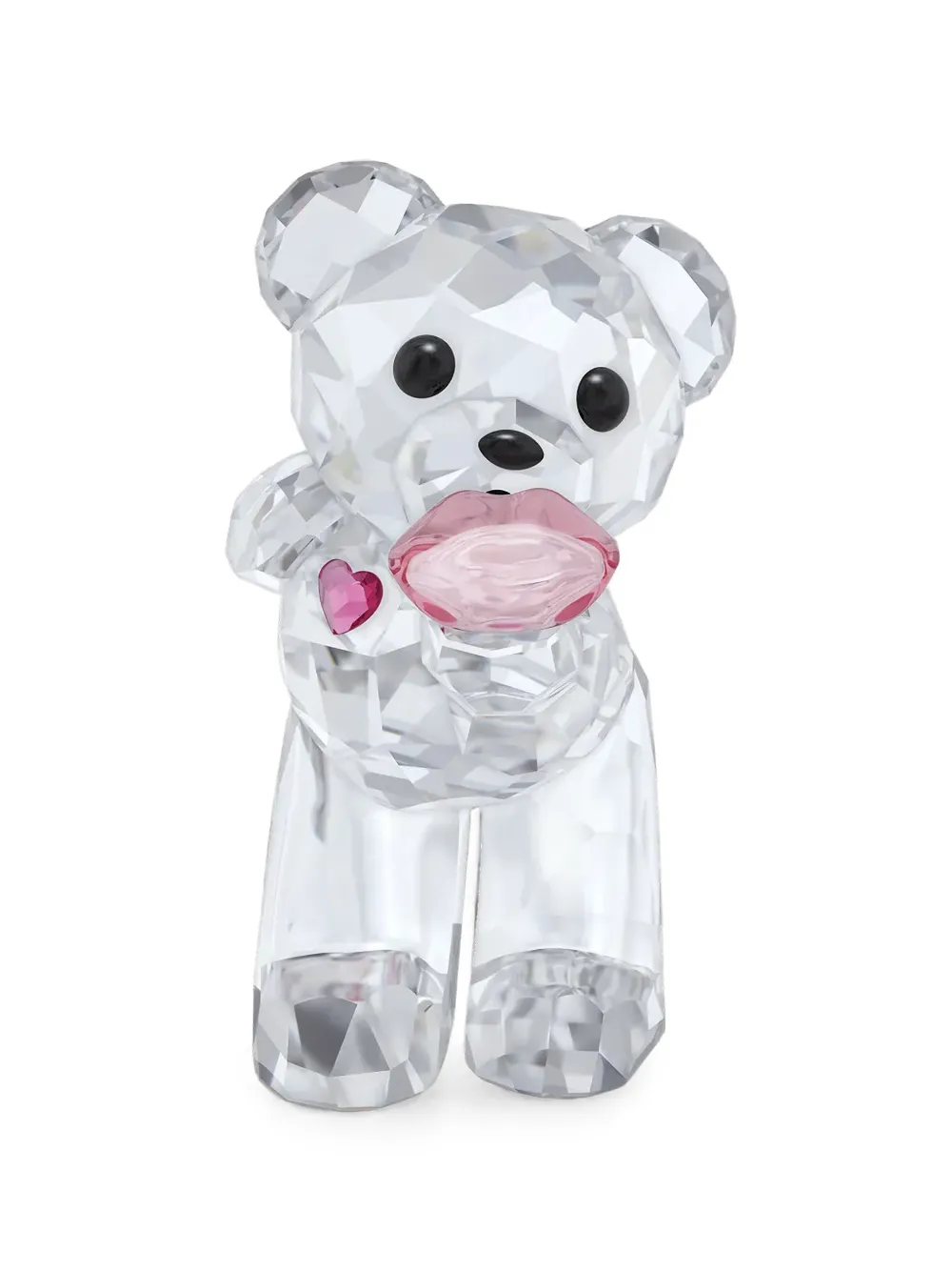 Swarovski Kris Bear A Kiss crystal-embellished heart-motif figurine - Weiß