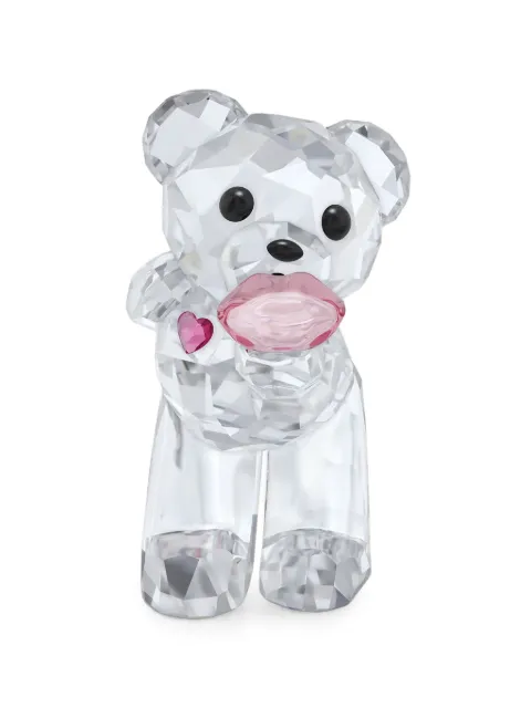 Swarovski Kris Bear A Kiss crystal-embellished heart-motif figurine