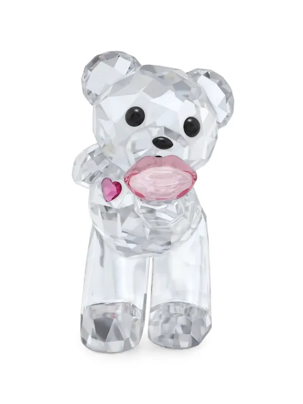 スワロフスキー クリスタル クマの置物 赤いハート Swarovski Kris Bear A Kiss クリスタル ハートモチーフ オブジェ