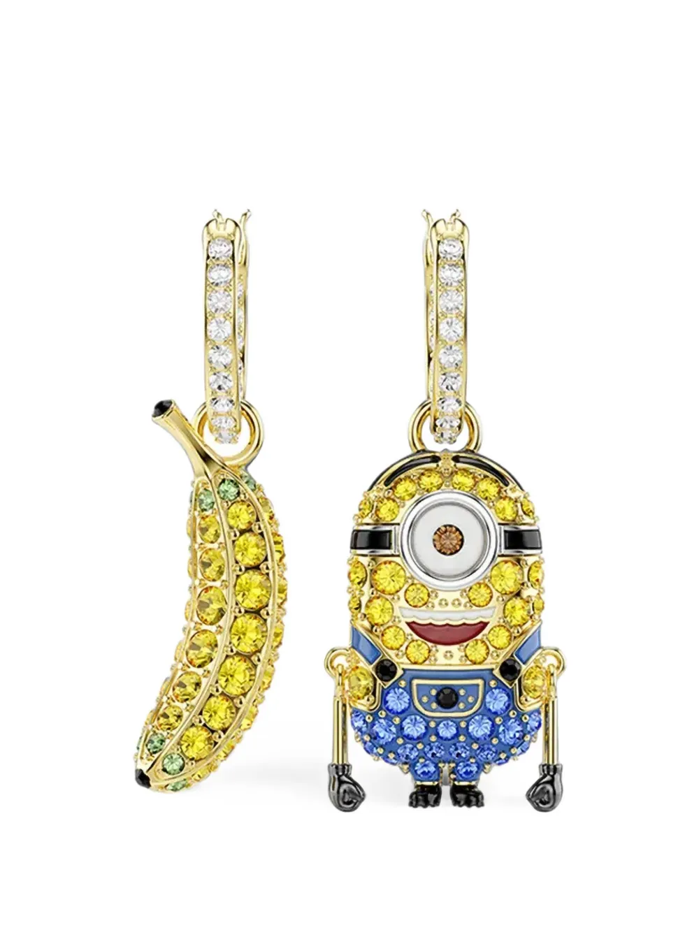 Swarovski Minions crystal-embellished earrings - Gold