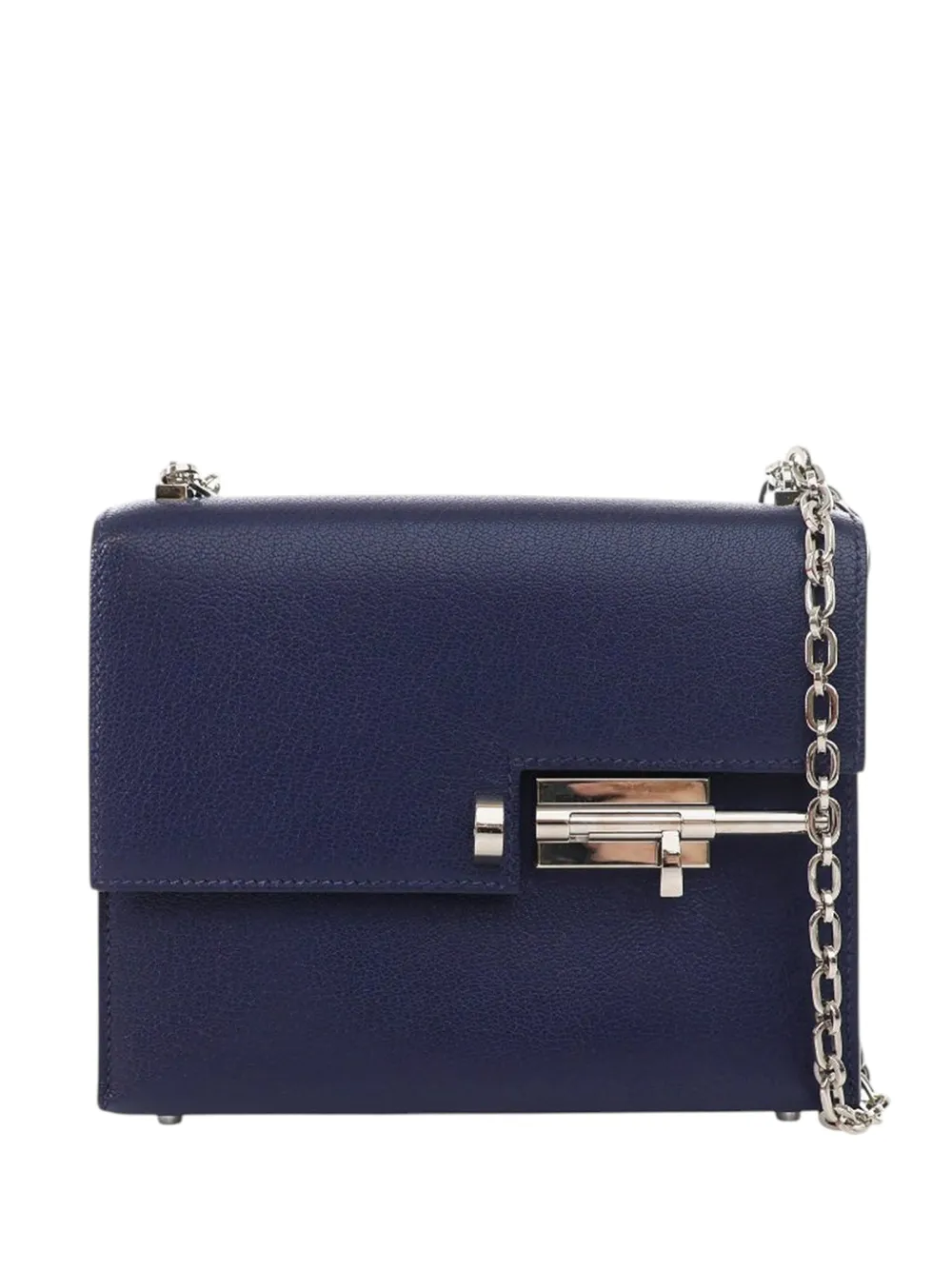 Hermès Pre-Owned 2018 Mini Chevre Mysore Verrou Chaine crossbody bag - Blu