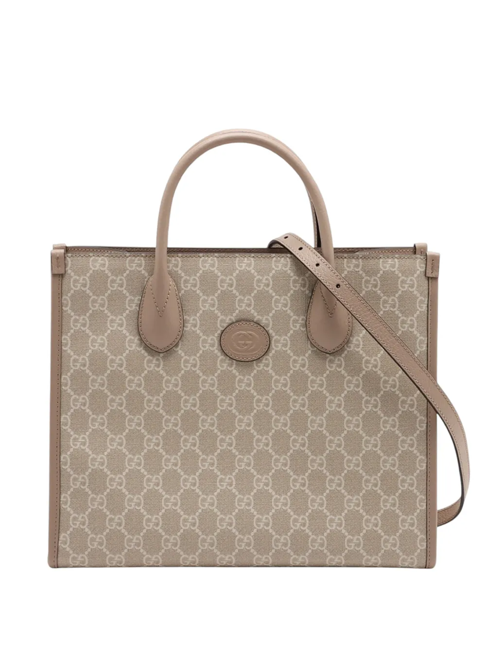 Gucci Pre-Owned 2016-2026 Small GG Supreme Interlocking G Tote satchel - Toni neutri