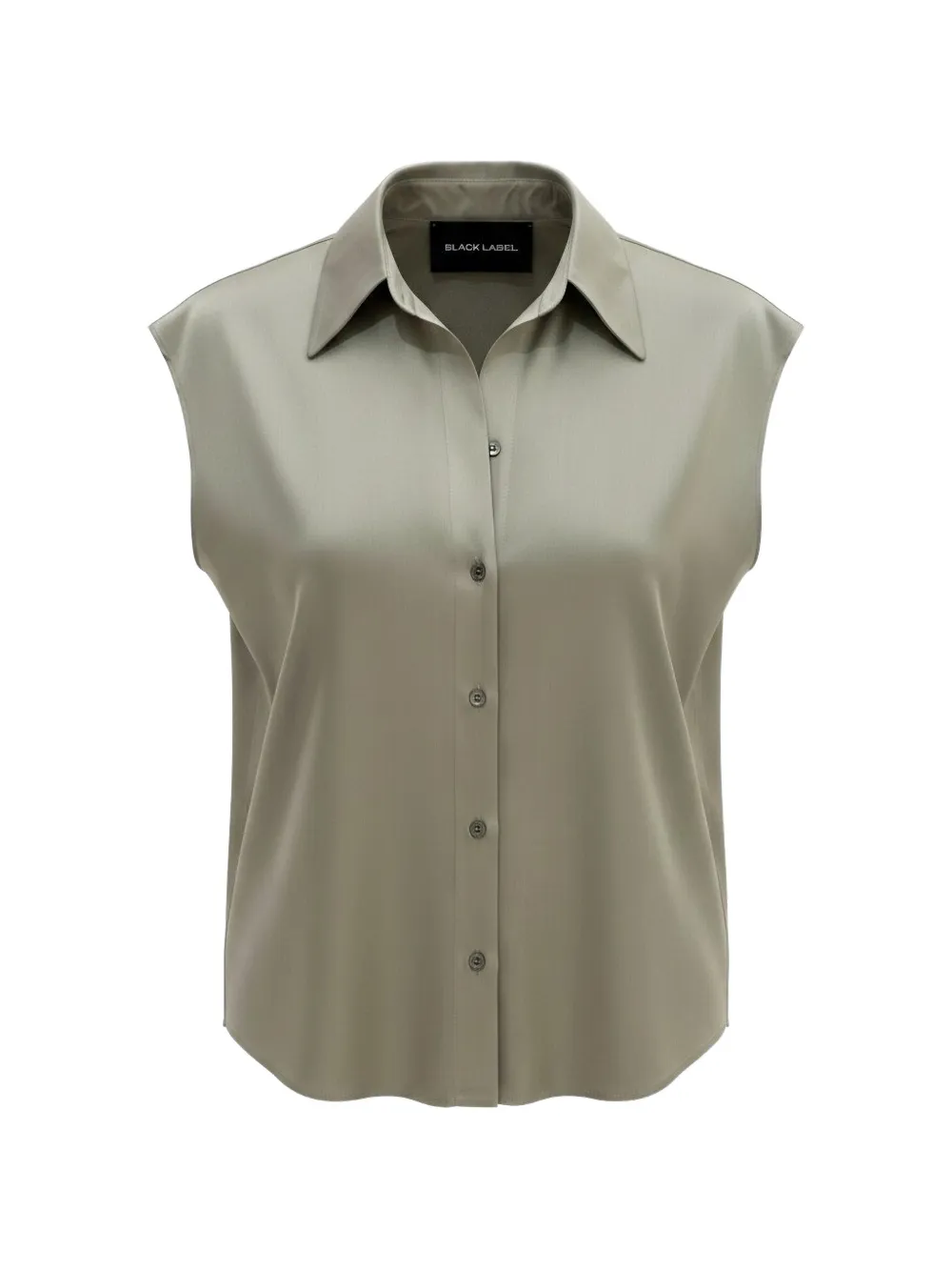 Black Label sleeveless button-up blouse - Green