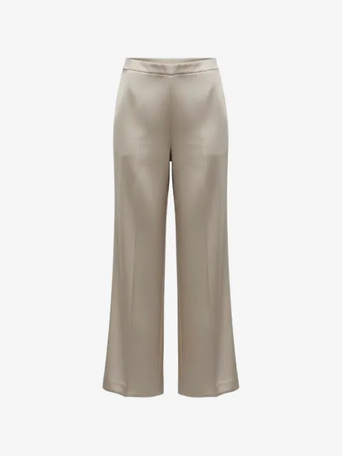 Black Label satin-finish trousers