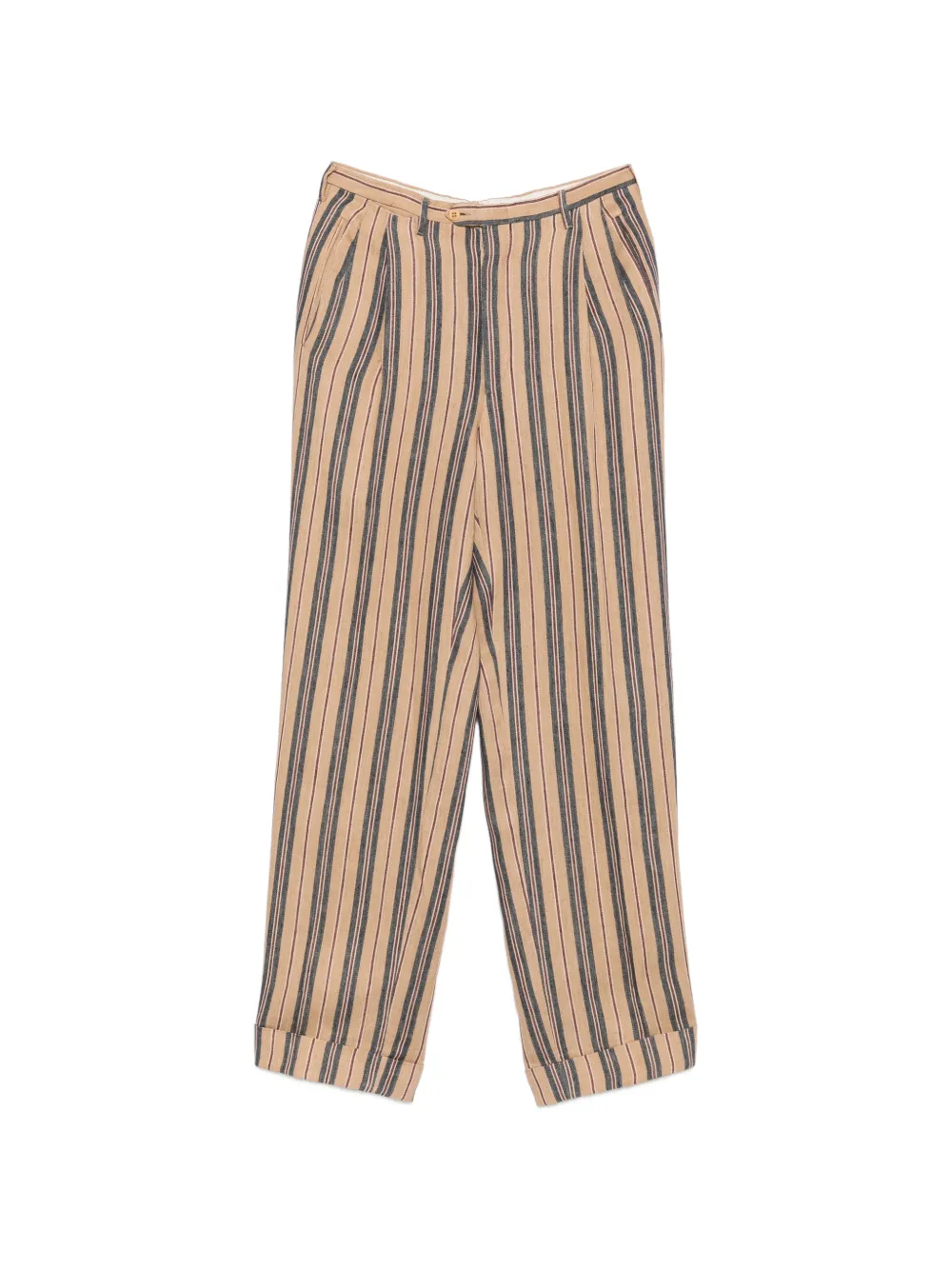 Romeo Gigli Pre-Owned 1990s striped pleated trousers - Toni neutri