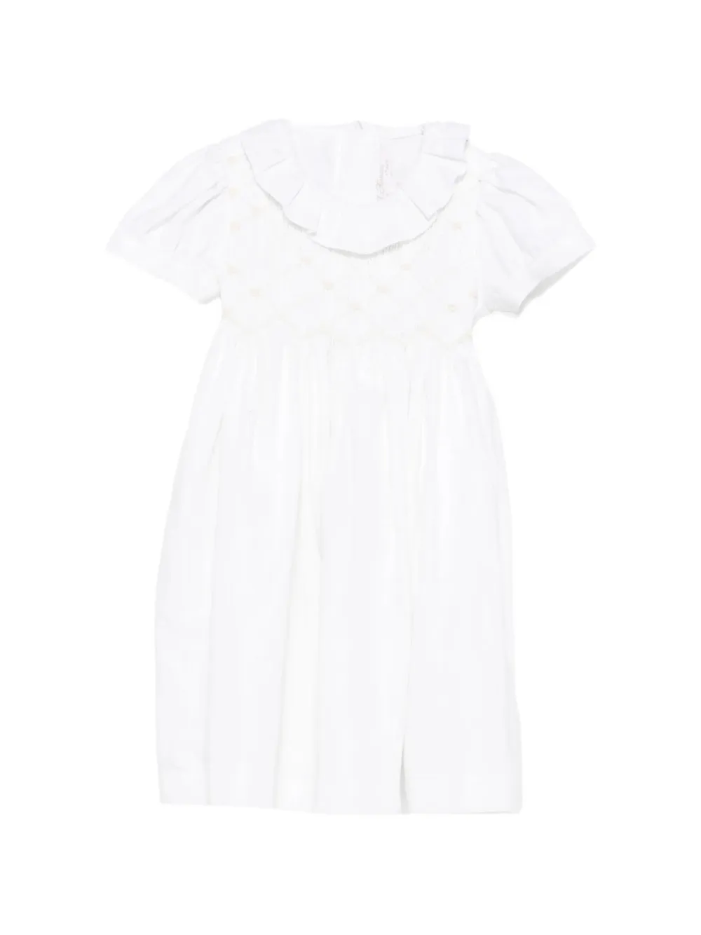 Mariella Ferrari ruffled-collar dress - White