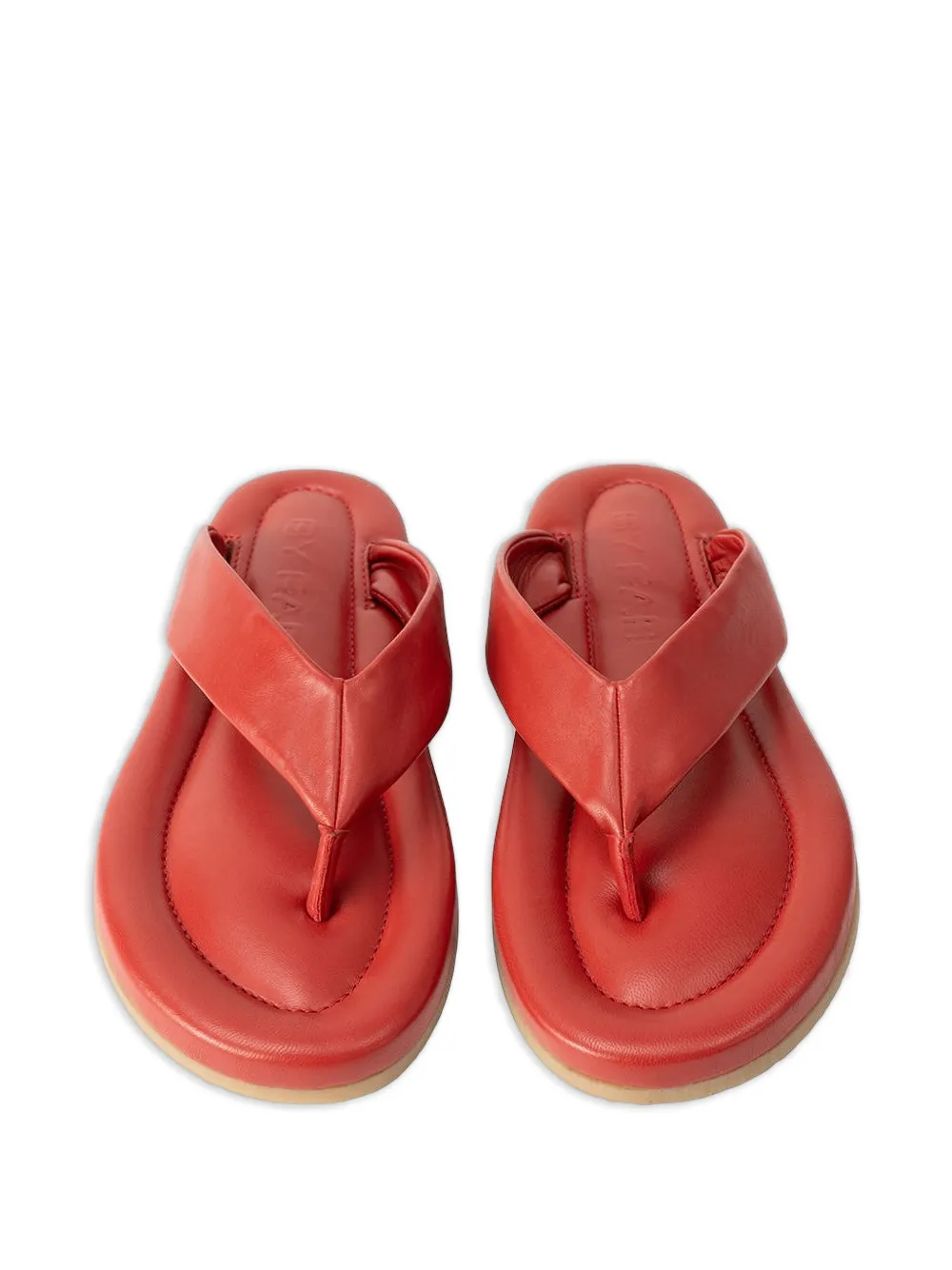 BY FAR Dasha 2.0 leather sandals Rood