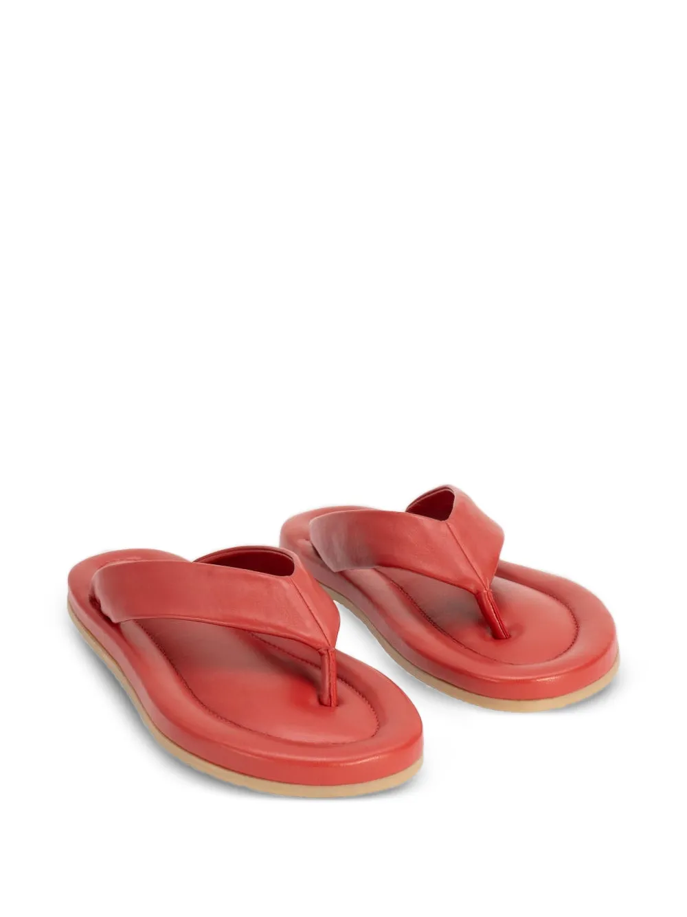 BY FAR Dasha 2.0 leather sandals Rood
