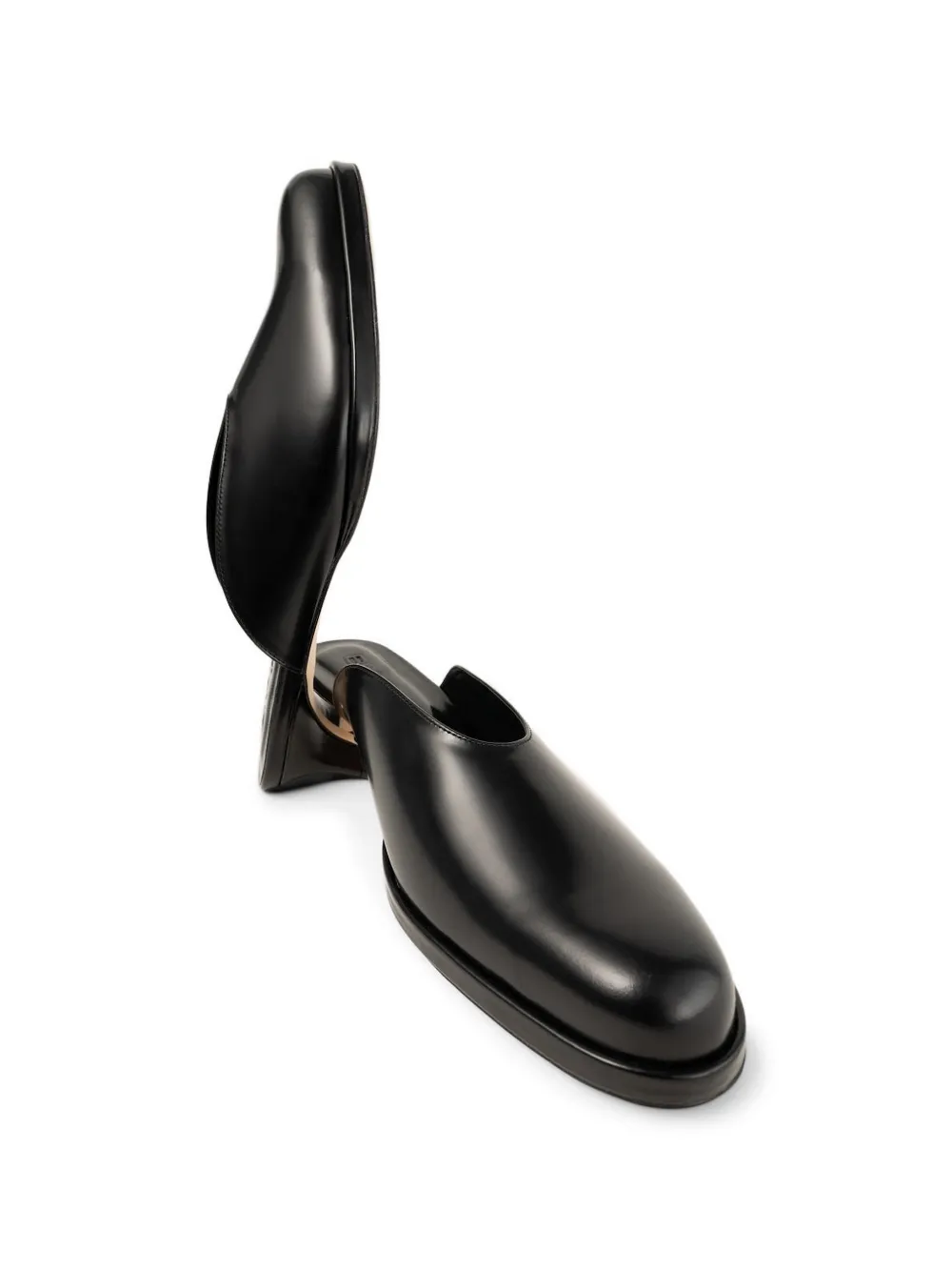 BY FAR Babylady patent-leather mules Zwart