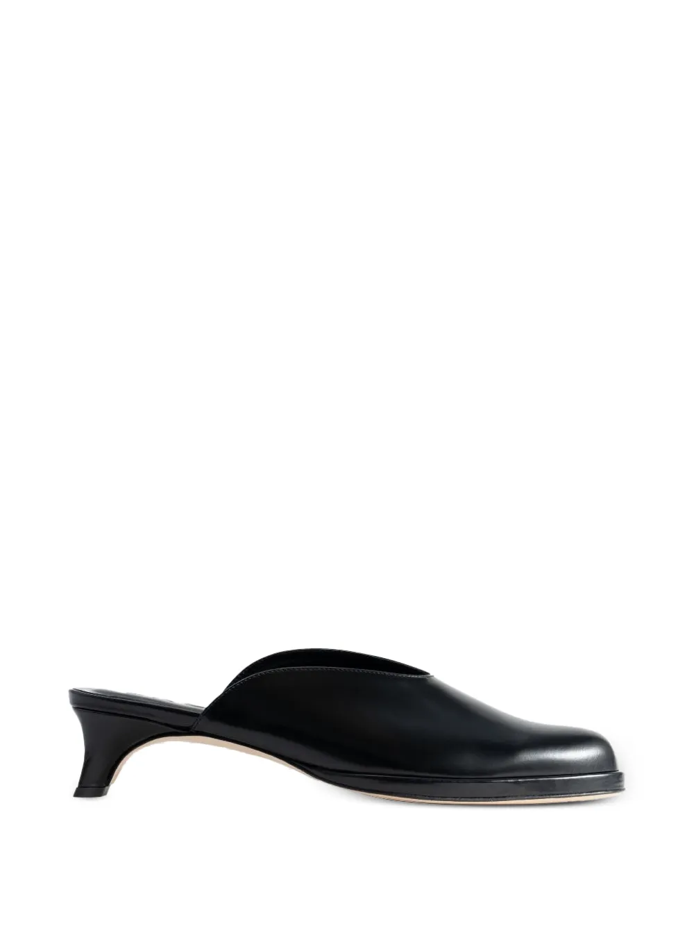 BY FAR Babylady patent-leather mules - Black
