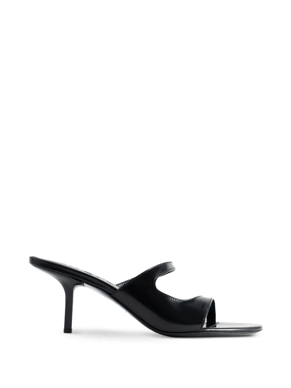 BY FAR Serena patent-leather sandals - Black