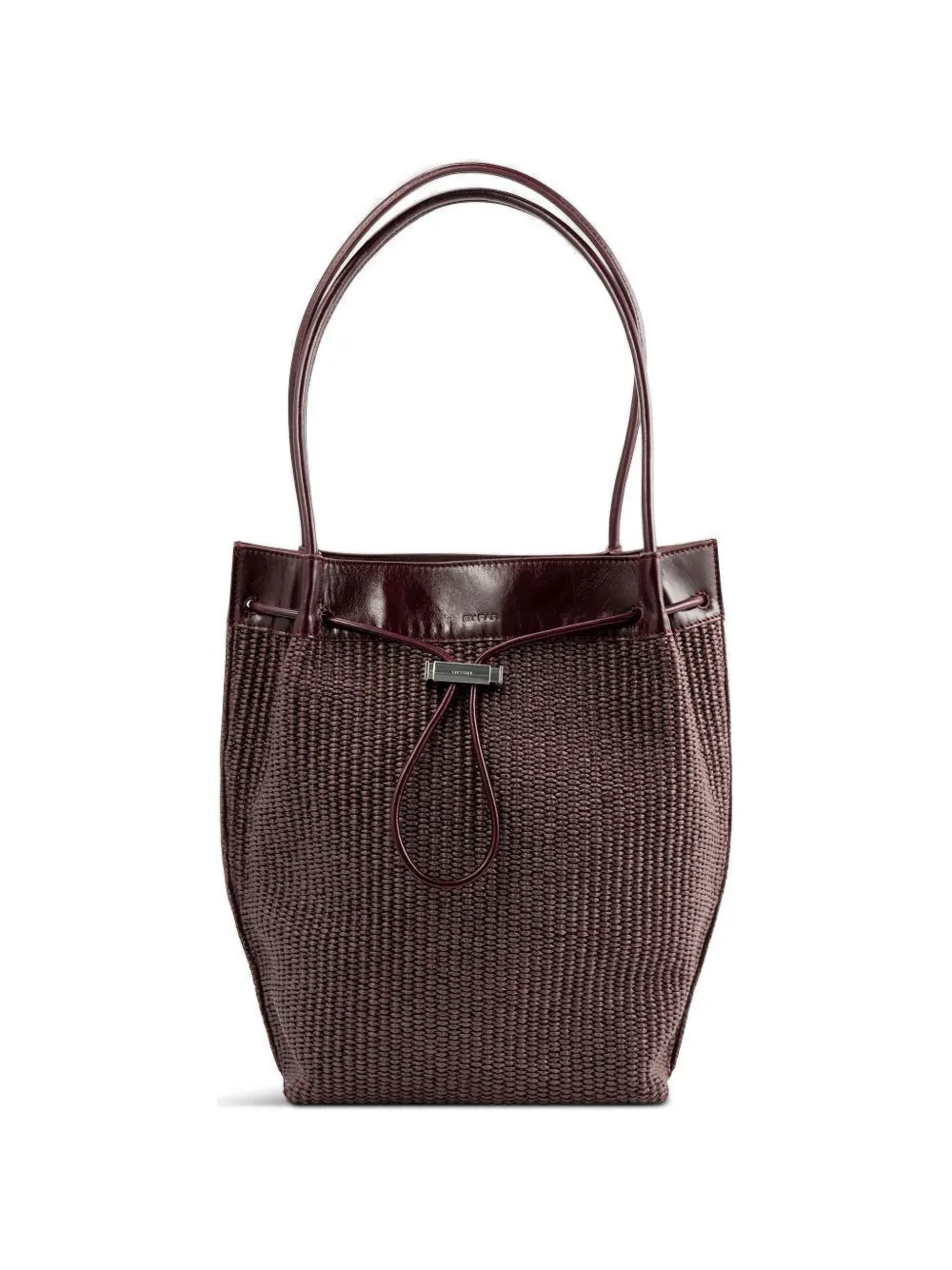 BY FAR Kayla raffia tote bag - Purple