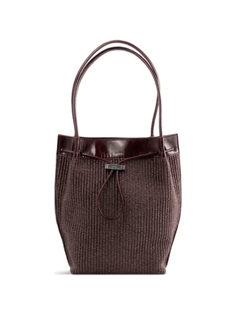 BY FAR Kayla raffia tote bag
