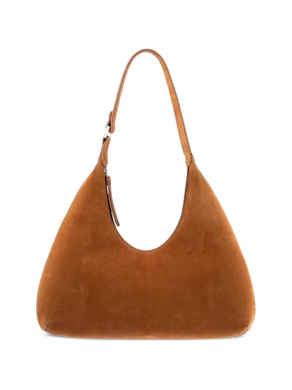 BY FAR Amber suede shoulder bag - Marrone