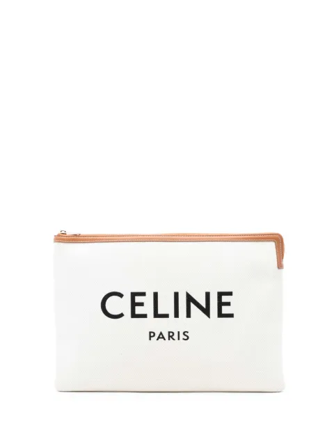 Celine Pre-Owned bolsa de mano grande de lona con logo 2020