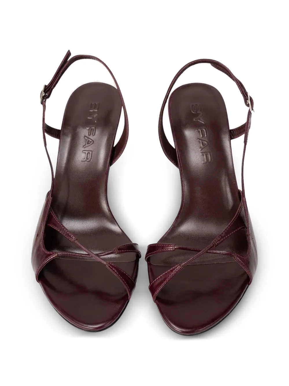 BY FAR Sierra slingback sandals Rood