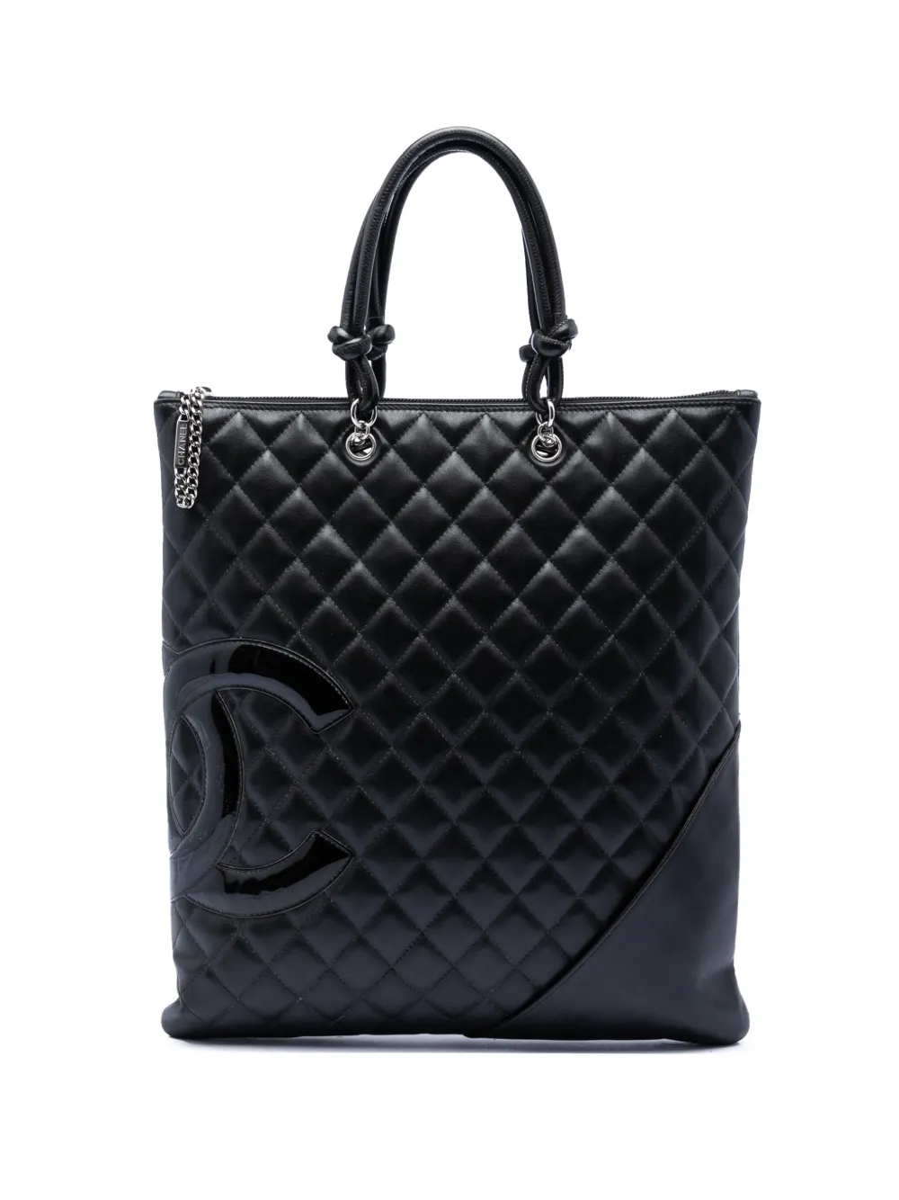 CHANEL Pre-Owned 2005-2006 Quilted Lambskin Cambon Ligne Flat tote bag - Schwarz