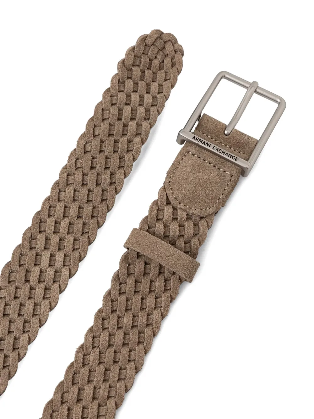 Armani Exchange Gevlochten riem Beige