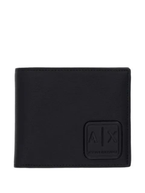 Armani Exchange logo-patch bifold wallet