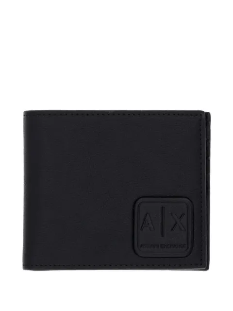 Armani Exchange logo-patch bifold wallet