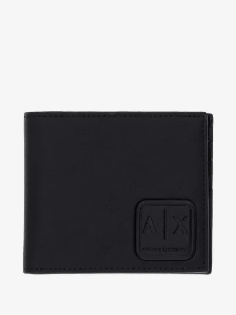 Armani Exchange logo-patch bifold wallet