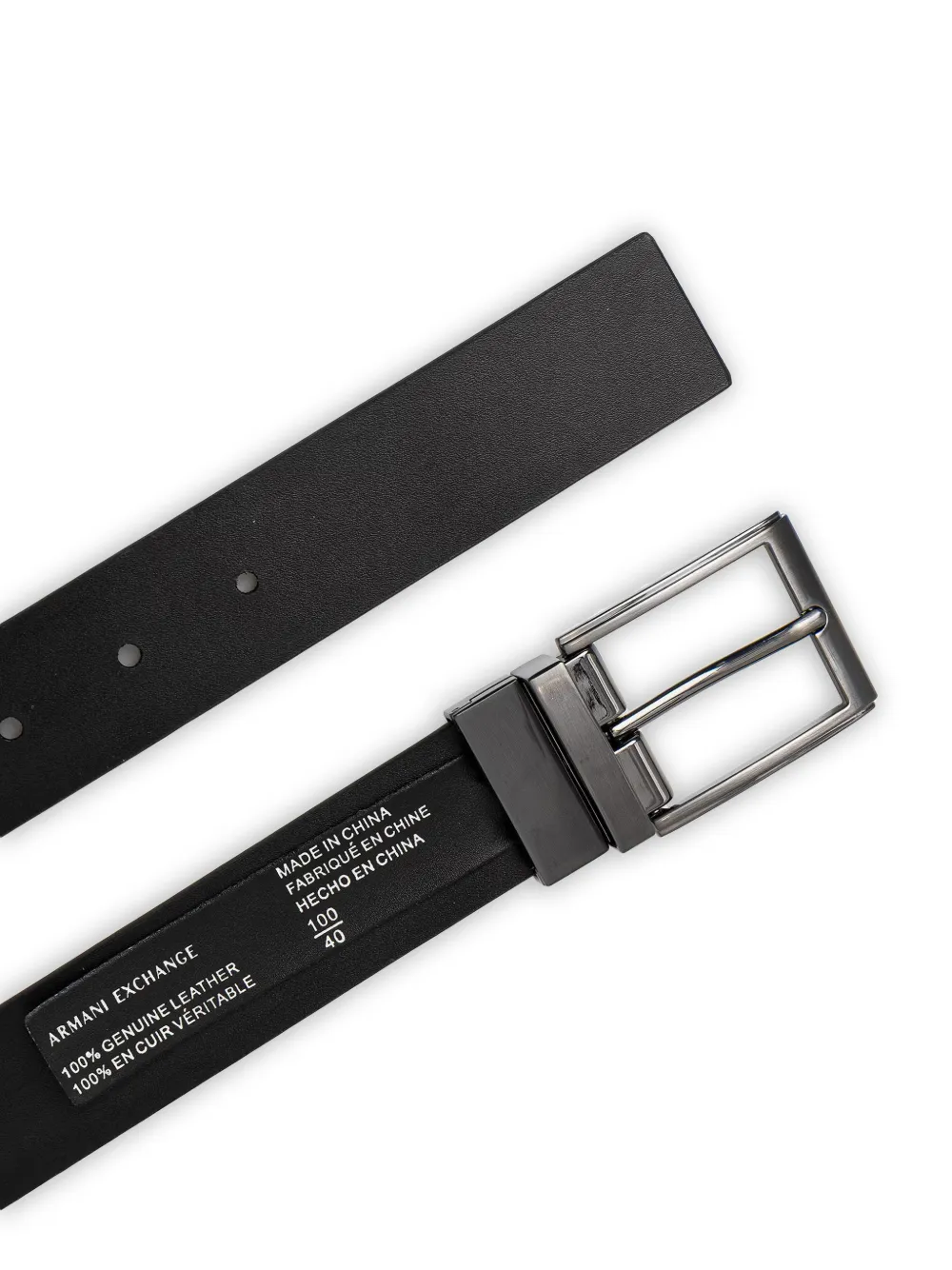 Armani Exchange Riem met logo-reliëf Zwart