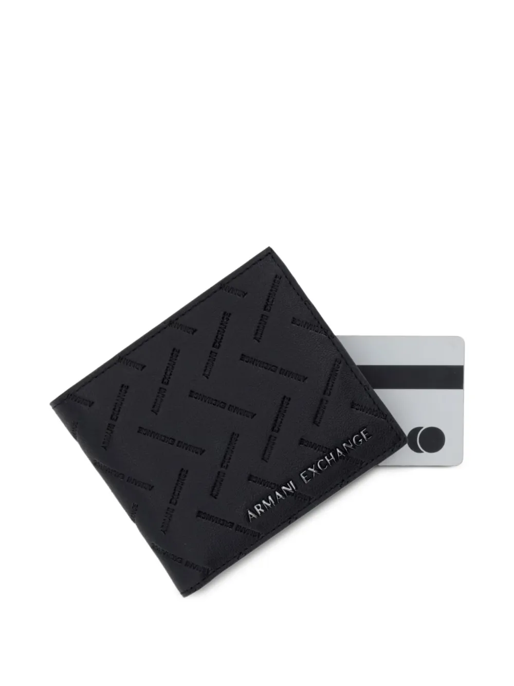 Armani Exchange Portemonnee met logo-reliëf Zwart