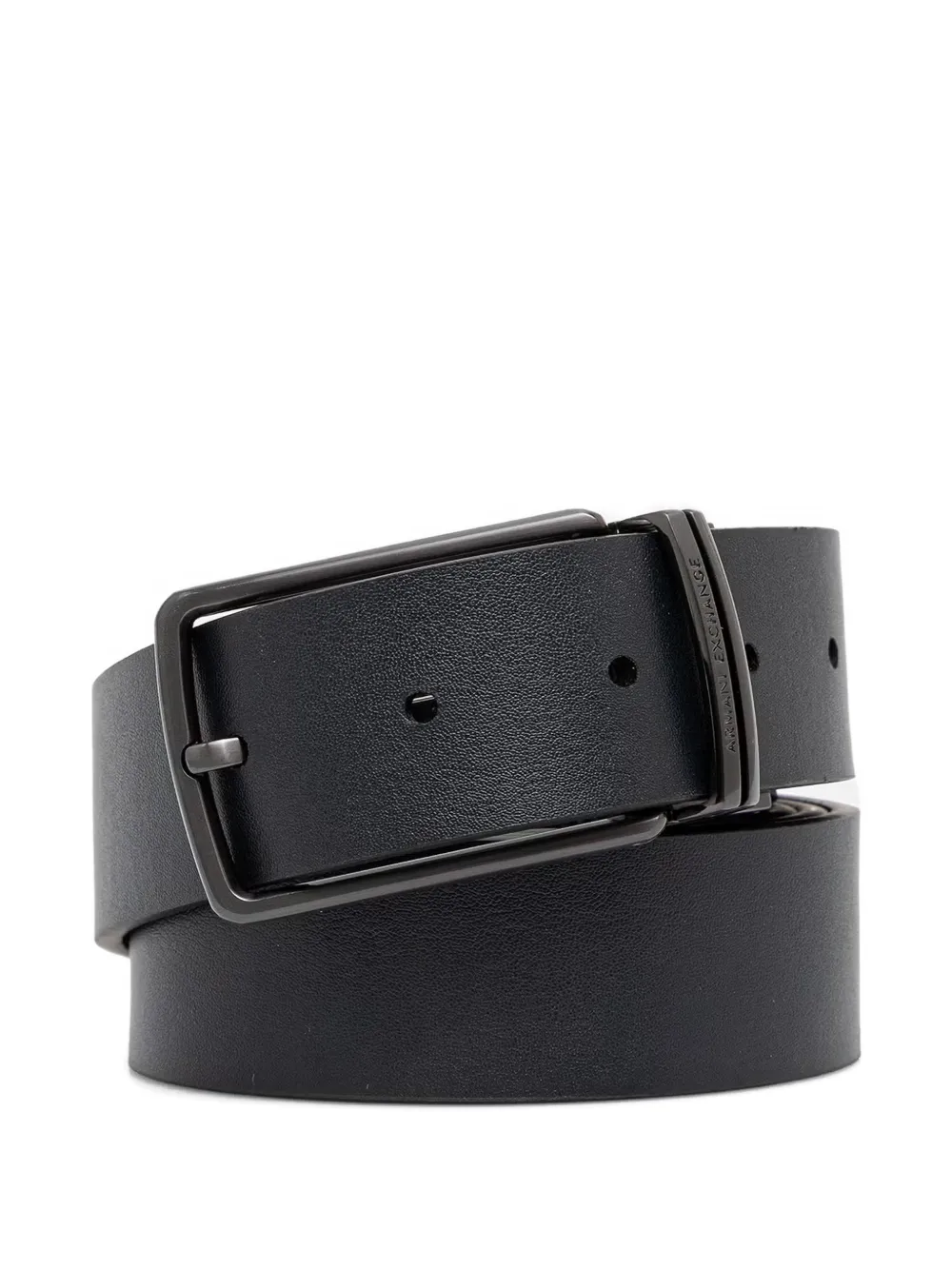 Armani Exchange Cintura in pelle - Nero