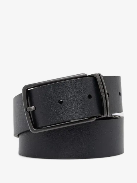 Armani Exchange grained leather belt