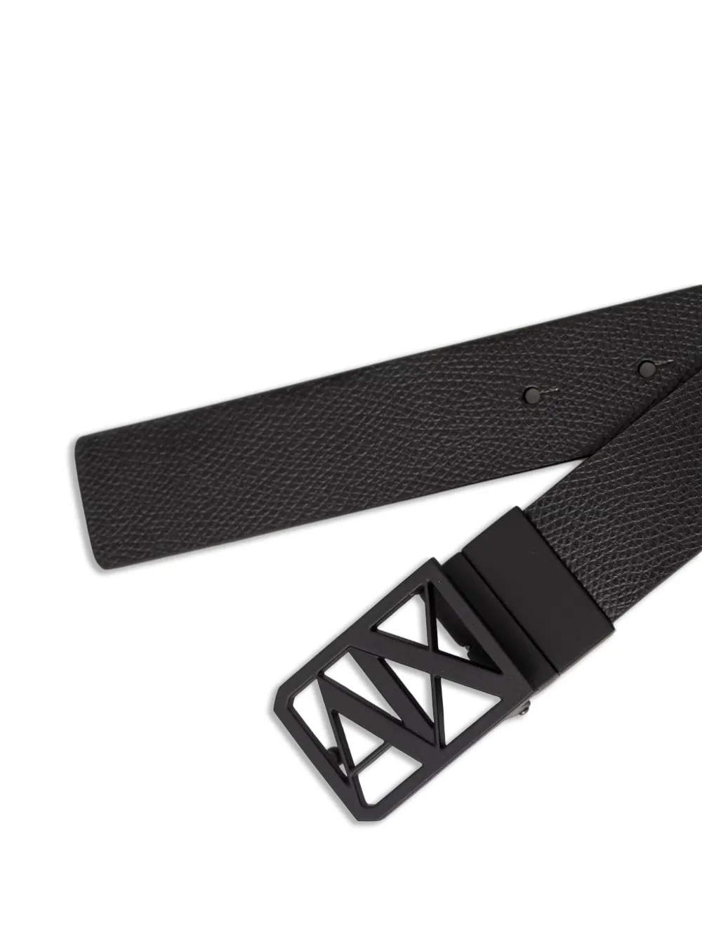 Armani Exchange Riem met logogesp en textuur Zwart