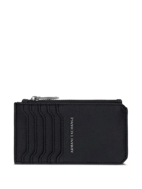Armani Exchange cartera con cierre de cremallera