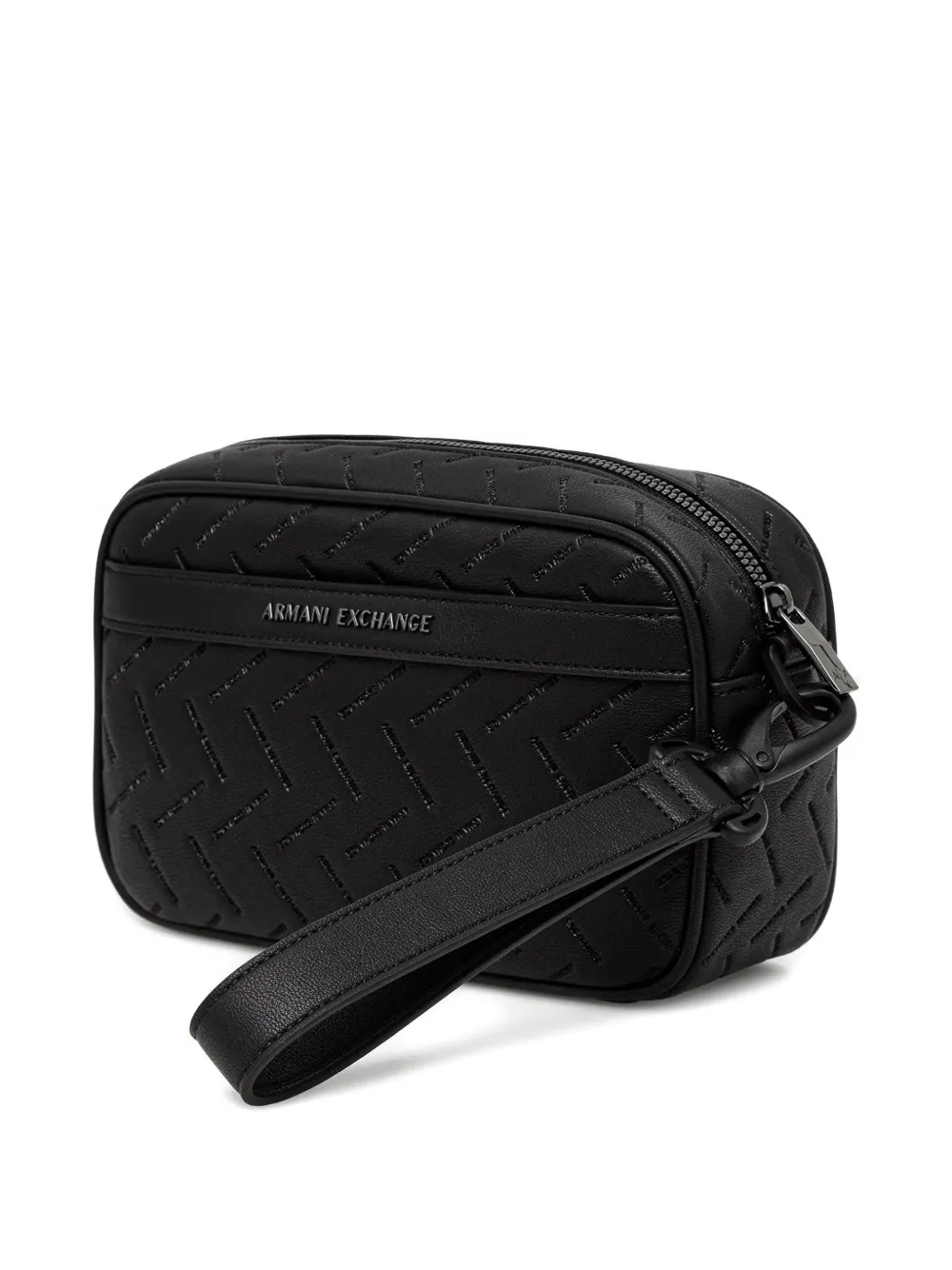 Armani Exchange Toilettas met logo Zwart