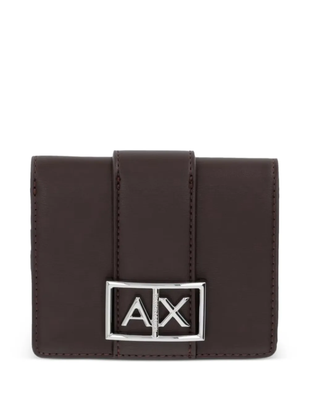 Armani Exchange logo-detail wallet - Marrone