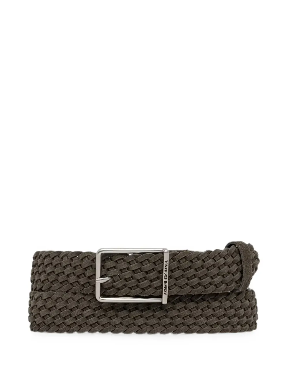 Armani Exchange woven suede belt