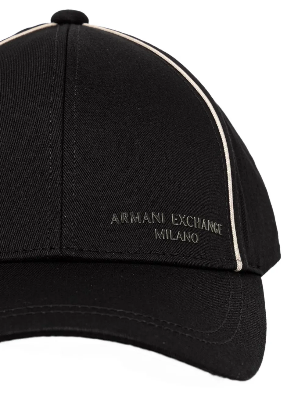 Armani Exchange Honkbalpet met logo Zwart