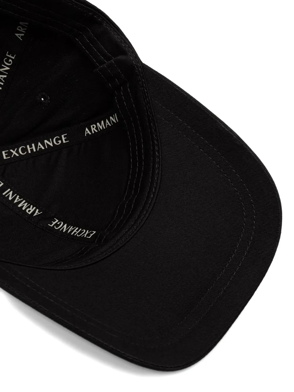 Armani Exchange Honkbalpet met logo Zwart