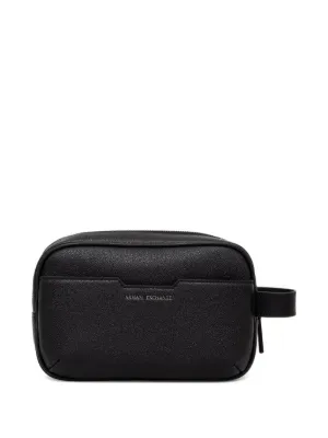 Michael Kors Necessaire Brooklyn Com Placa De Logo | Preto