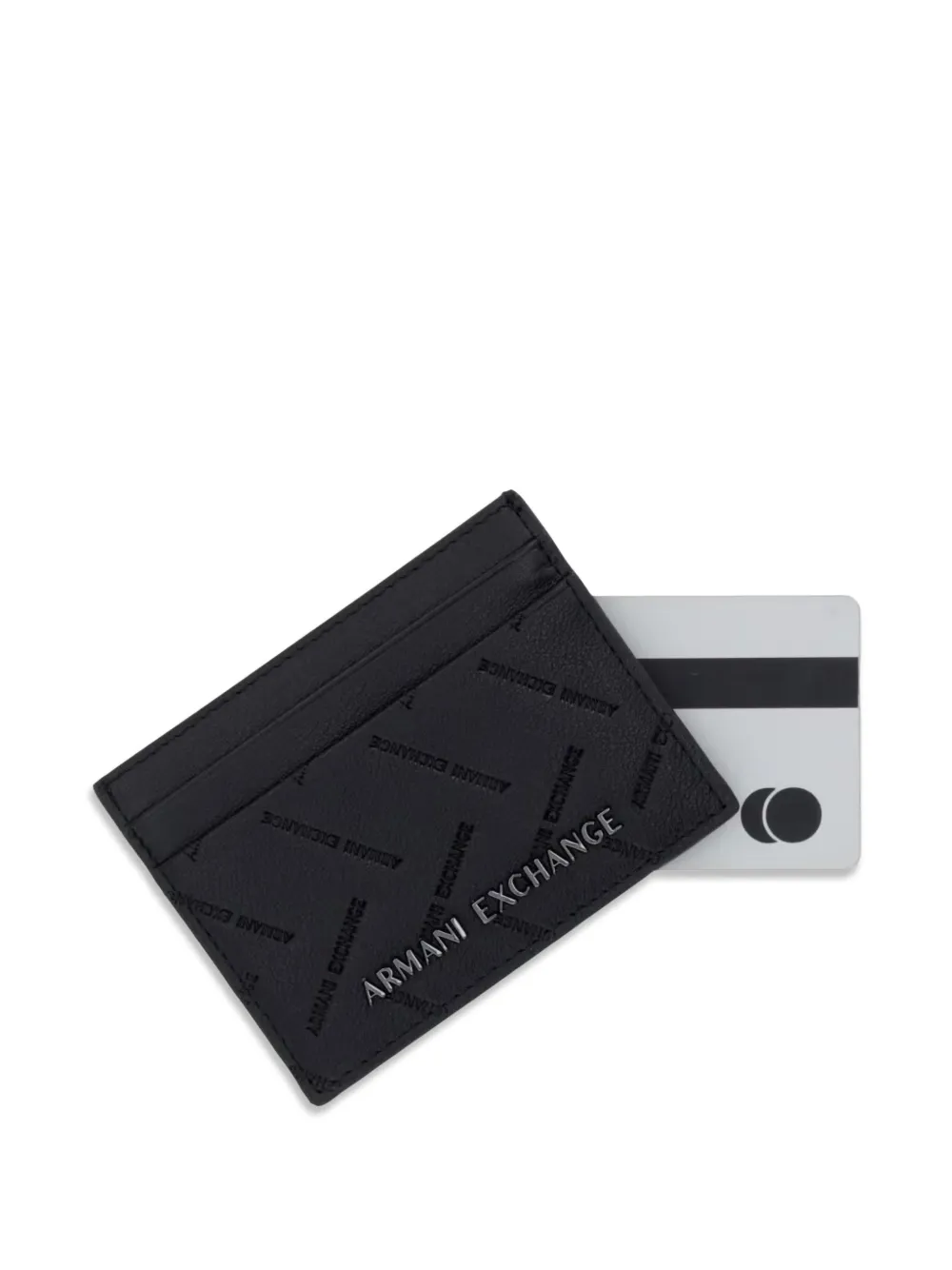 Armani Exchange Portemonnee met logo-reliëf Zwart