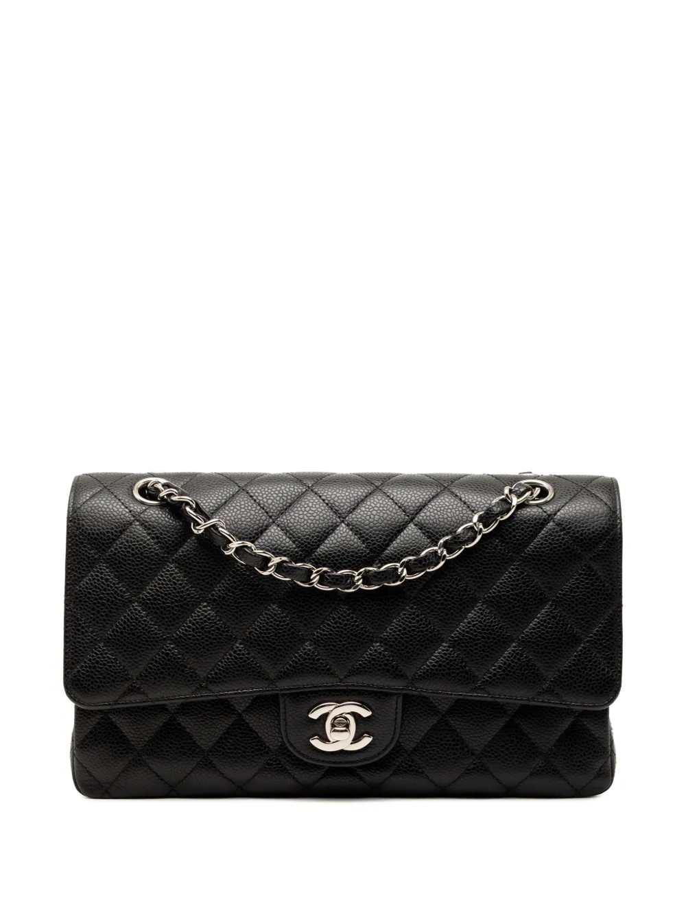 CHANEL Pre-Owned 2009-2010 Medium Classic Caviar Double Flap shoulder bag - Black