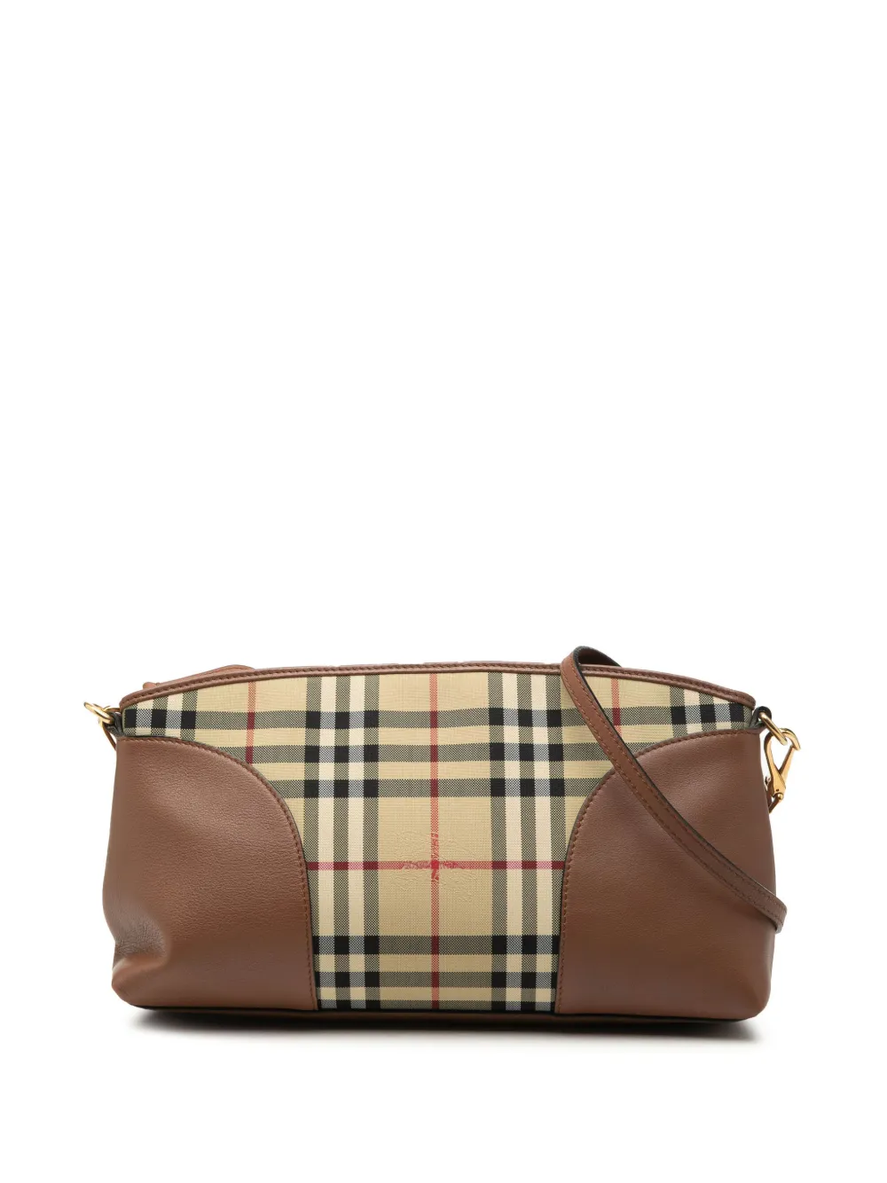 Burberry Pre-Owned Borsa a tracolla Chichester in tela con motivo Haymarket Check 2000-2017 - Toni neutri