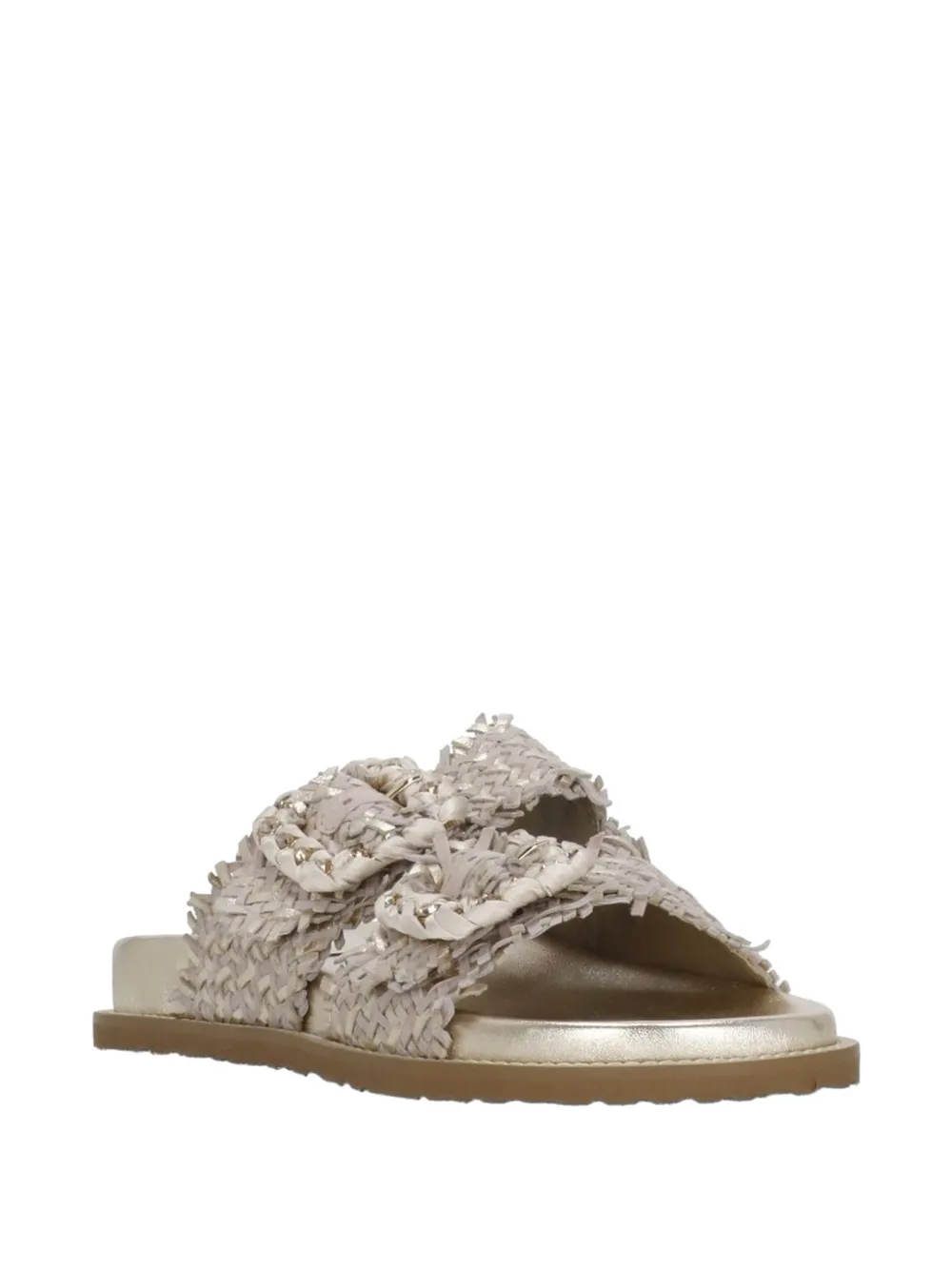 CORAL BLUE Geweven sandalen Goud