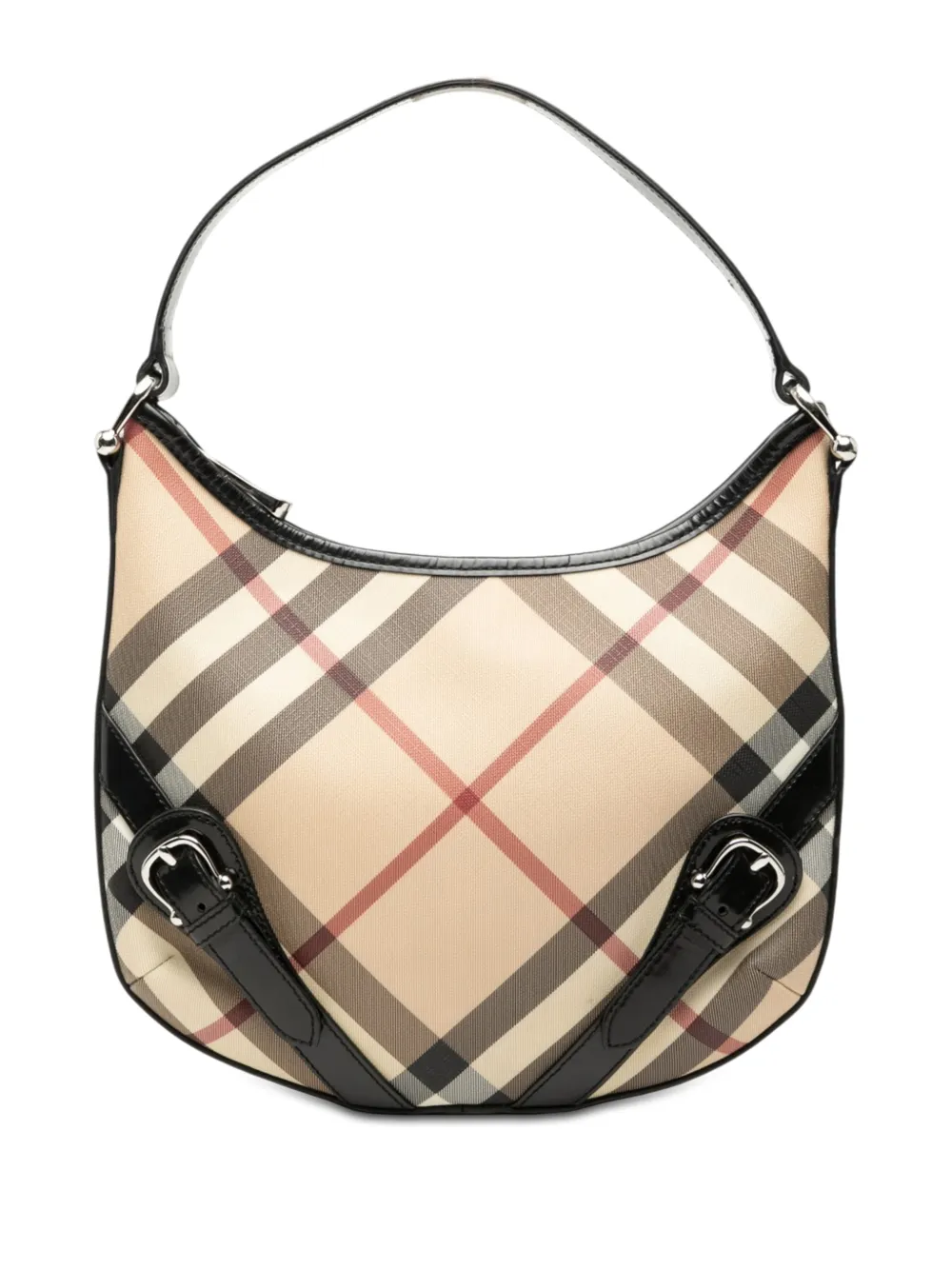 Burberry Pre-Owned Borsa passepartout Supernova Check in tela cerata Larkin 2000-2017 - Toni neutri