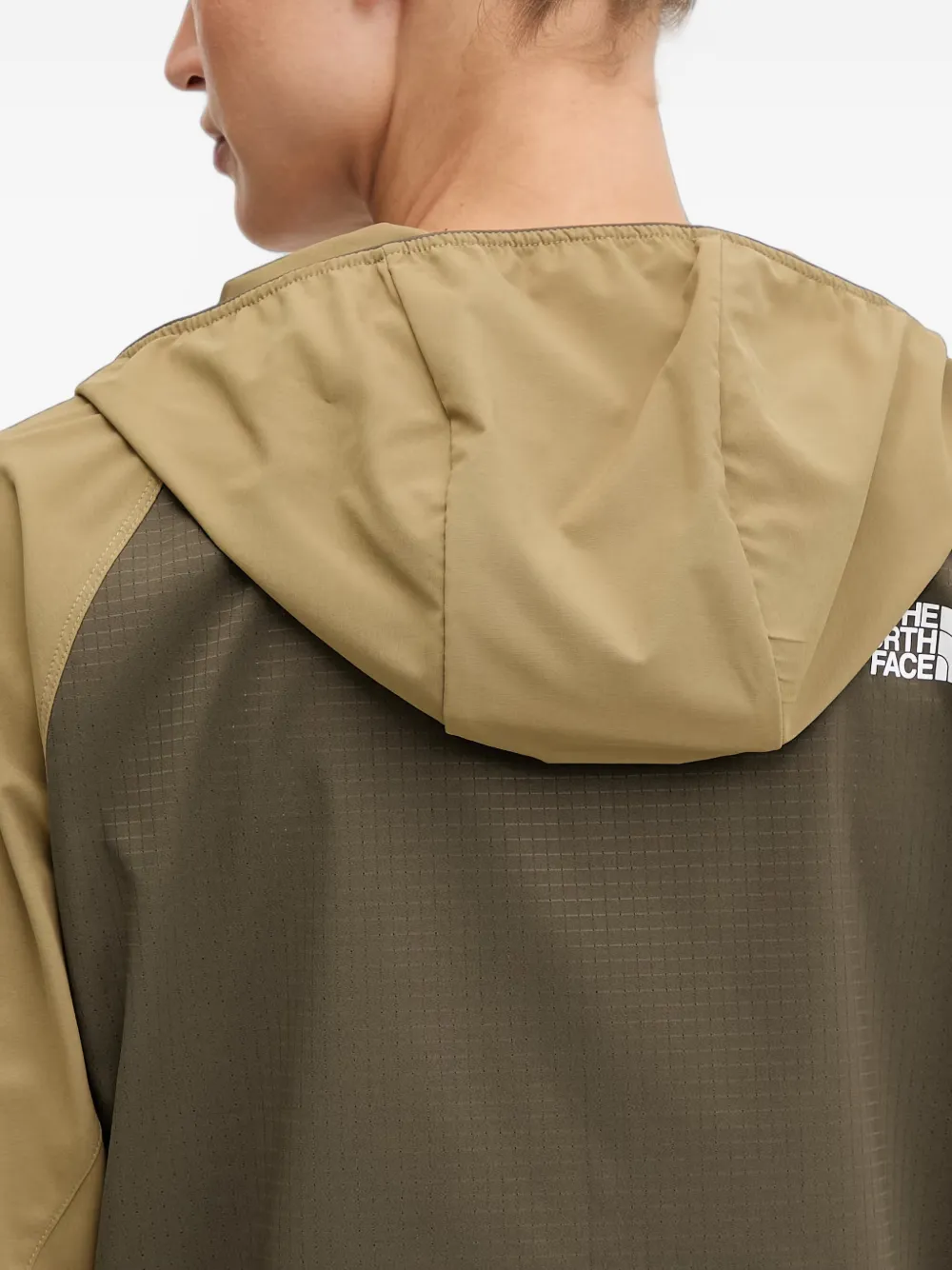 The North Face panelled hooded jacket Groen