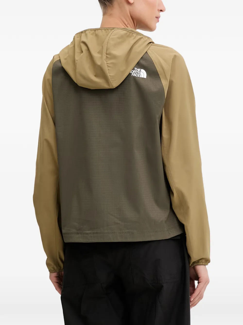 The North Face panelled hooded jacket Groen